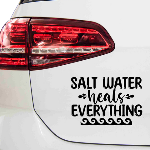 Salt water heals everything Aufkleber - Beispielansicht