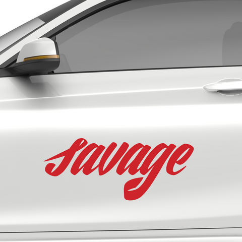Savage Schriftzug Nr.9 Aufkleber - Beispielansicht