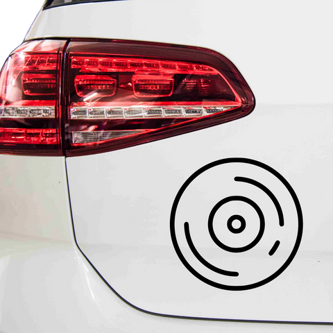 Schallplatte Outline Aufkleber - Beispielansicht