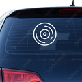 Schallplatte Outline Aufkleber - Beispielansicht