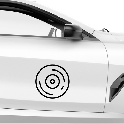 Schallplatte Outline Aufkleber - Beispielansicht