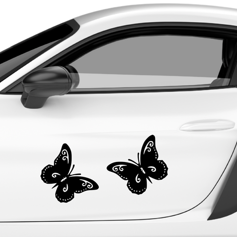 Schmetterling 2er Set Aufkleber - Beispielansicht