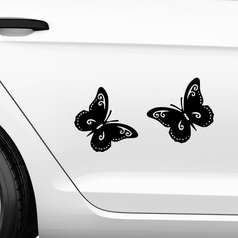 Schmetterling 2er Set Aufkleber - Beispielansicht