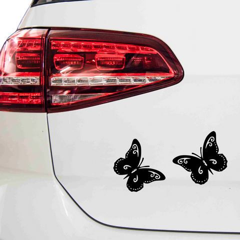 Schmetterling 2er Set Aufkleber - Beispielansicht