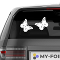 Schmetterling 2er Set Aufkleber - Beispielansicht