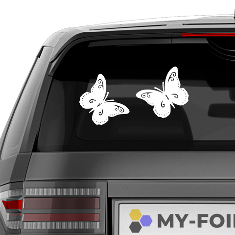 Schmetterling 2er Set Aufkleber - Beispielansicht