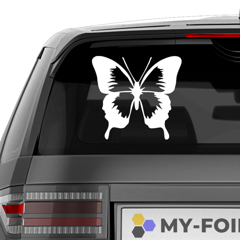 Schmetterling Blüte Aufkleber - Beispielansicht