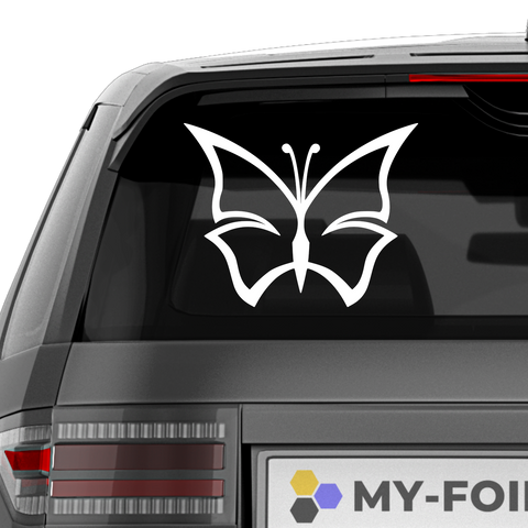 Schmetterling Linien Aufkleber - Beispielansicht