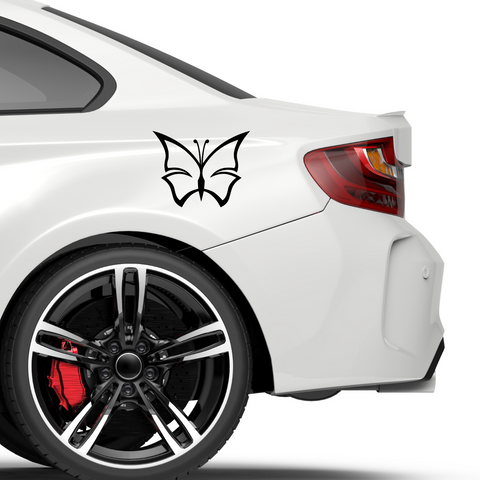 Schmetterling Linien Aufkleber - Beispielansicht