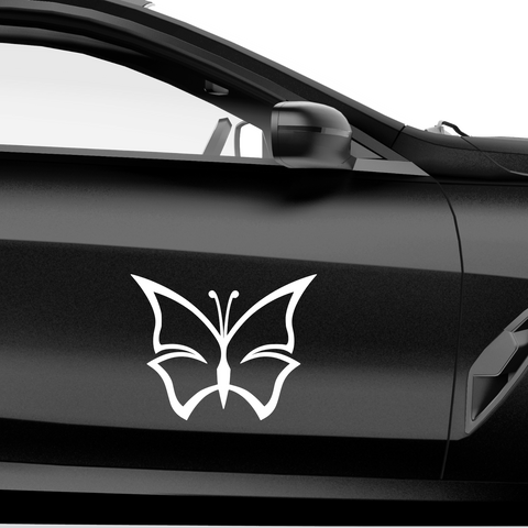 Schmetterling Linien Aufkleber - Beispielansicht