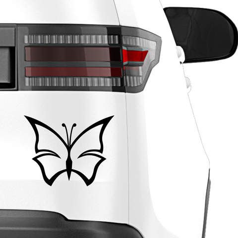 Schmetterling Linien Aufkleber - Beispielansicht