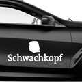 Schwachkopf Donald Aufkleber - Beispielansicht