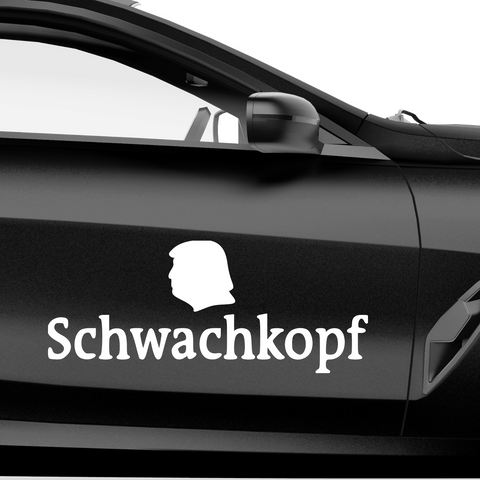 Schwachkopf Donald Aufkleber - Beispielansicht