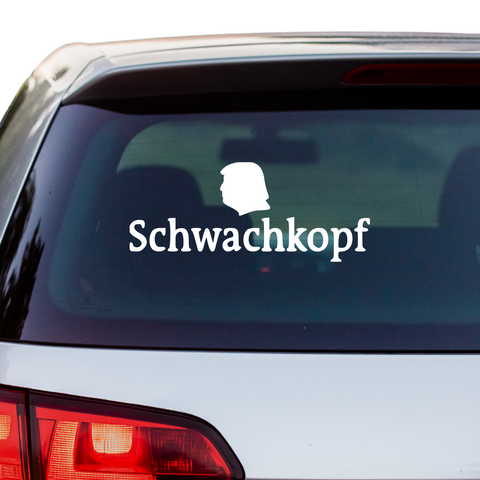 Schwachkopf Donald Aufkleber - Beispielansicht
