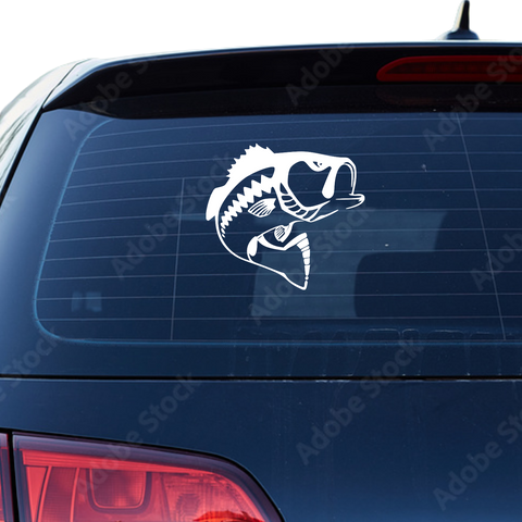 Schwarzbarsch 1 Aufkleber - Beispielansicht