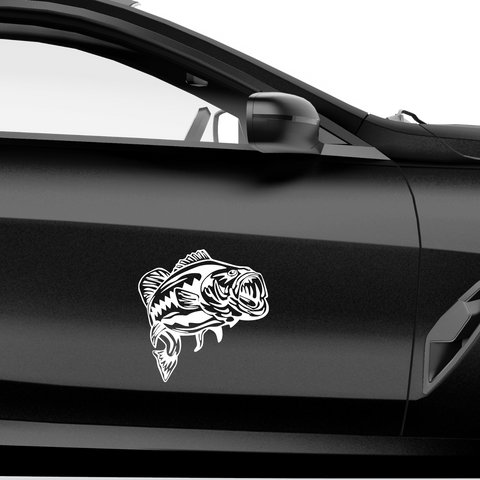 Schwarzbarsch 2 Aufkleber - Beispielansicht