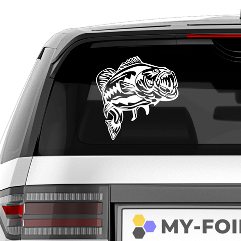 Schwarzbarsch 2 Aufkleber - Beispielansicht