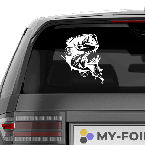 Schwarzbarsch 3 Aufkleber - Beispielansicht