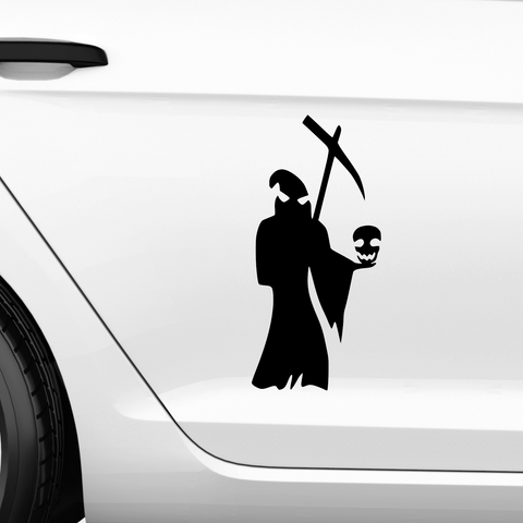 Scythe Skull Sensenmann Aufkleber - Beispielansicht