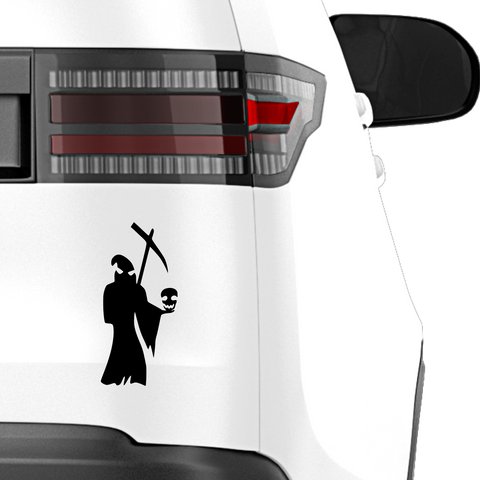 Scythe Skull Sensenmann Aufkleber - Beispielansicht