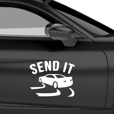 Send It Auto Aufkleber - Beispielansicht