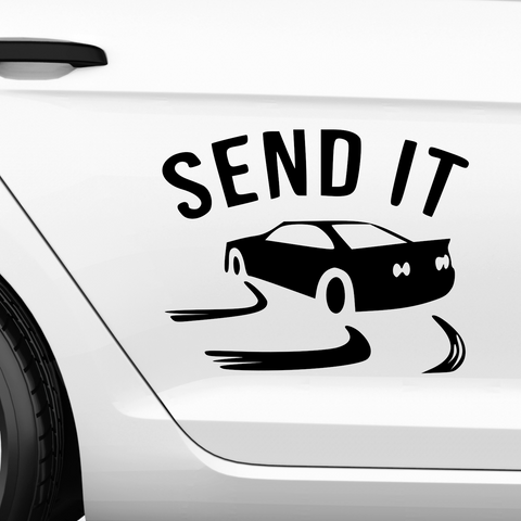 Send It Auto Aufkleber - Beispielansicht