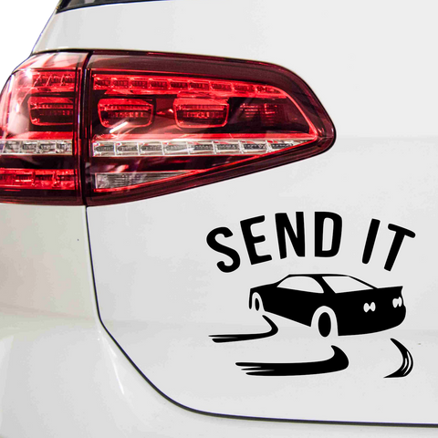 Send It Auto Aufkleber - Beispielansicht