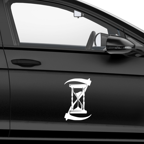Sensenmann Sanduhr Aufkleber - Beispielansicht