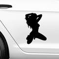 Sexy Frau auf Knien Aufkleber - Beispielansicht