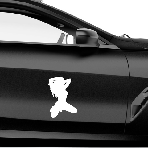 Sexy Frau auf Knien Aufkleber - Beispielansicht