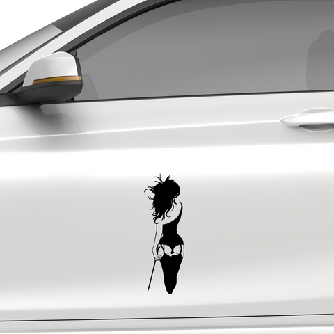 Sexy Frauensilluette von hinten Aufkleber - Beispielansicht