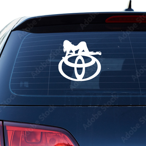 Sexy Toyota Aufkleber - Beispielansicht