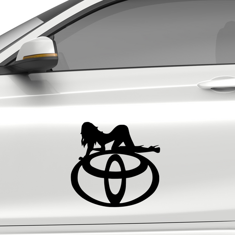 Sexy Toyota Aufkleber - Beispielansicht