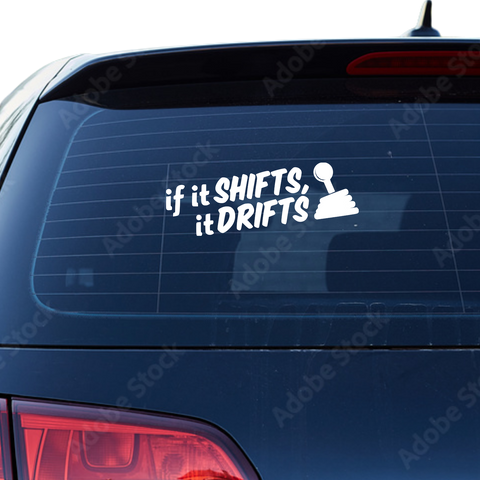 Shifts Drifts Aufkleber - Beispielansicht