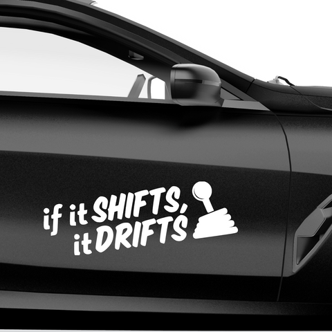 Shifts Drifts Aufkleber - Beispielansicht