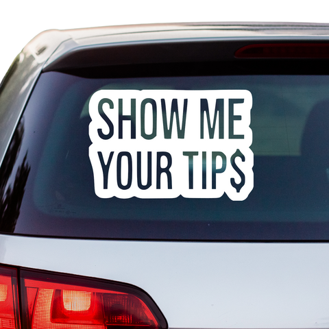 Show me Your Tips Aufkleber - Beispielansicht