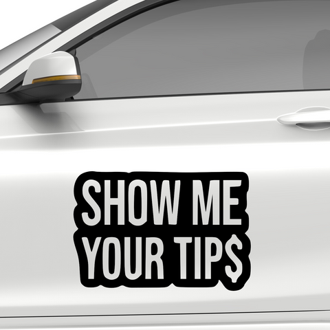 Show me Your Tips Aufkleber - Beispielansicht