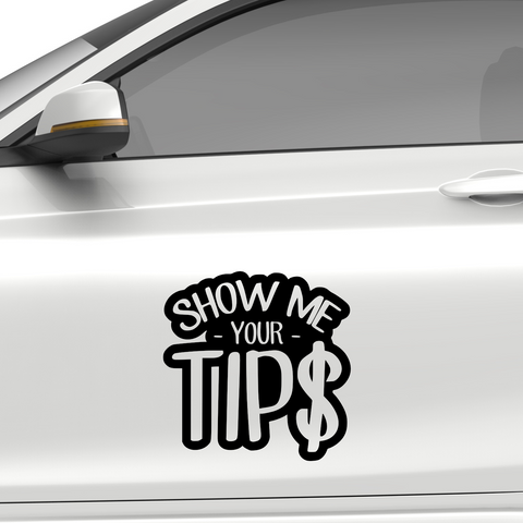 Show me your Tip$ Aufkleber - Beispielansicht