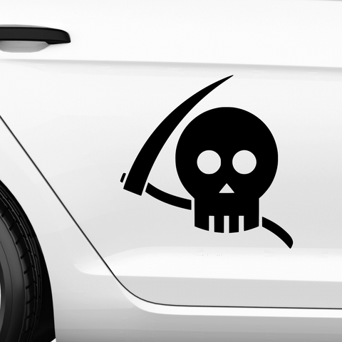 Skull Sensenmann Aufkleber - Beispielansicht