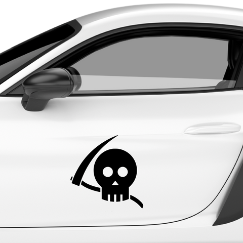 Skull Sensenmann Aufkleber - Beispielansicht
