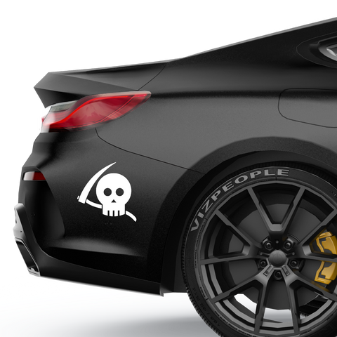 Skull Sensenmann Aufkleber - Beispielansicht