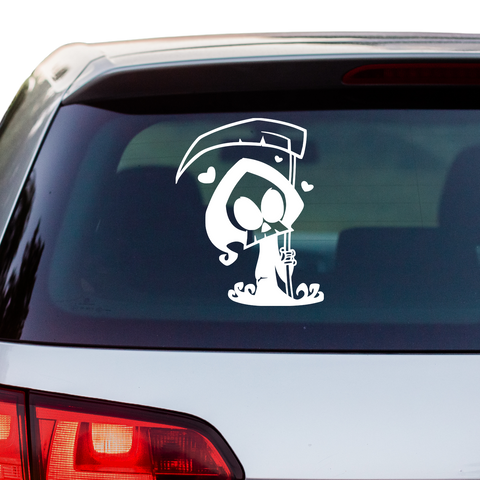 Skullmask Sensenmann Aufkleber - Beispielansicht