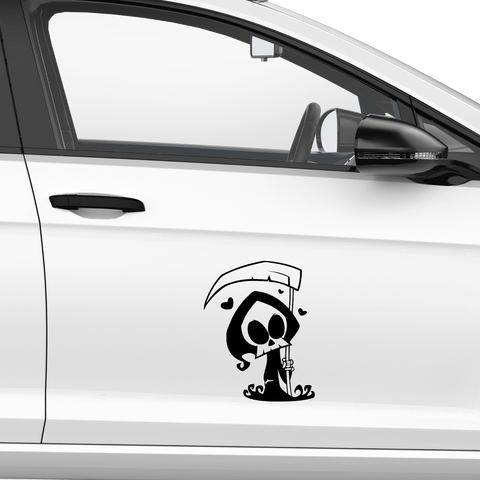 Skullmask Sensenmann Aufkleber - Beispielansicht