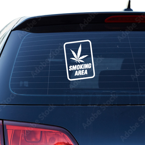 SmokingArea Aufkleber - Beispielansicht