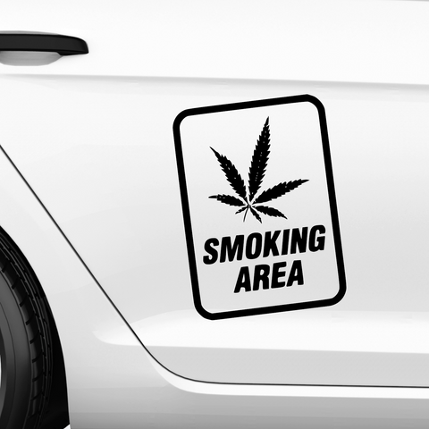 SmokingArea Aufkleber - Beispielansicht