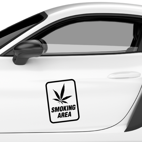 SmokingArea Aufkleber - Beispielansicht