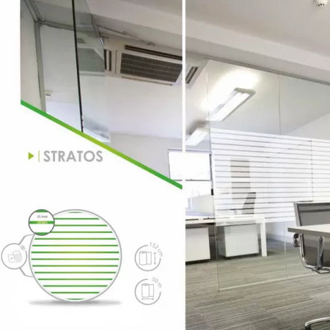 Milchglasfolie mit Streifen horizontal