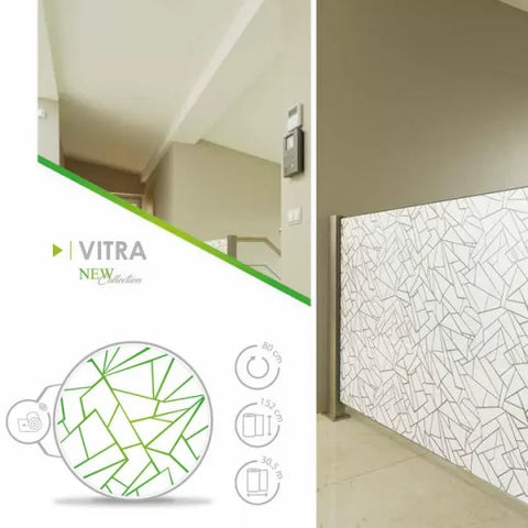 Milchglasfolie mit polygonalen Mustern