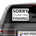 Sorry Fishing Aufkleber - Beispielansicht