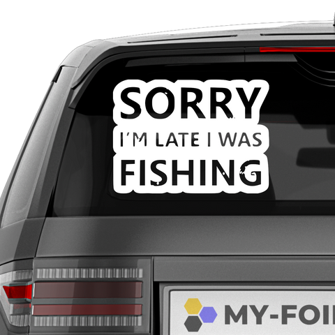 Sorry Fishing Aufkleber - Beispielansicht